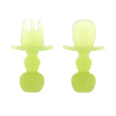 Bumkins - Baby Utensils Set, Chewtensils Silicone, Green Jelly Image 1