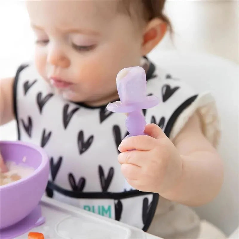 Bumkins - Baby Utensils Set, Chewtensils Silicone, Purple Jelly Image 4