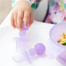 Bumkins - Baby Utensils Set, Chewtensils Silicone, Purple Jelly Image 5