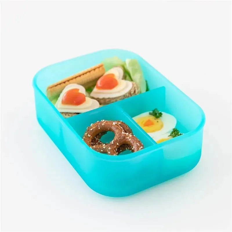 Bumkins - Bumkins Snack/Lunch Bento Box, 3 Compartment Container, Blue Jelly Image 2