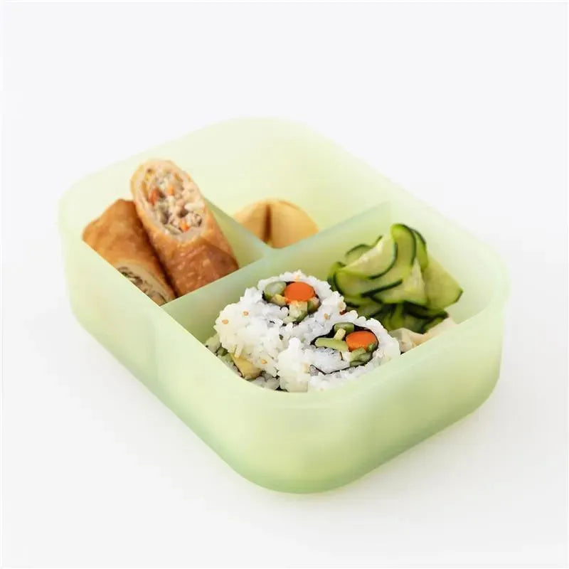 Bumkins - Bumkins Snack/Lunch Bento Box, 3 Compartment Container, Green Jelly Image 3