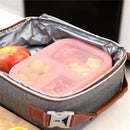 Bumkins - Bumkins Snack/Lunch Bento Box, 3 Compartment Container, Pink Jelly Image 6