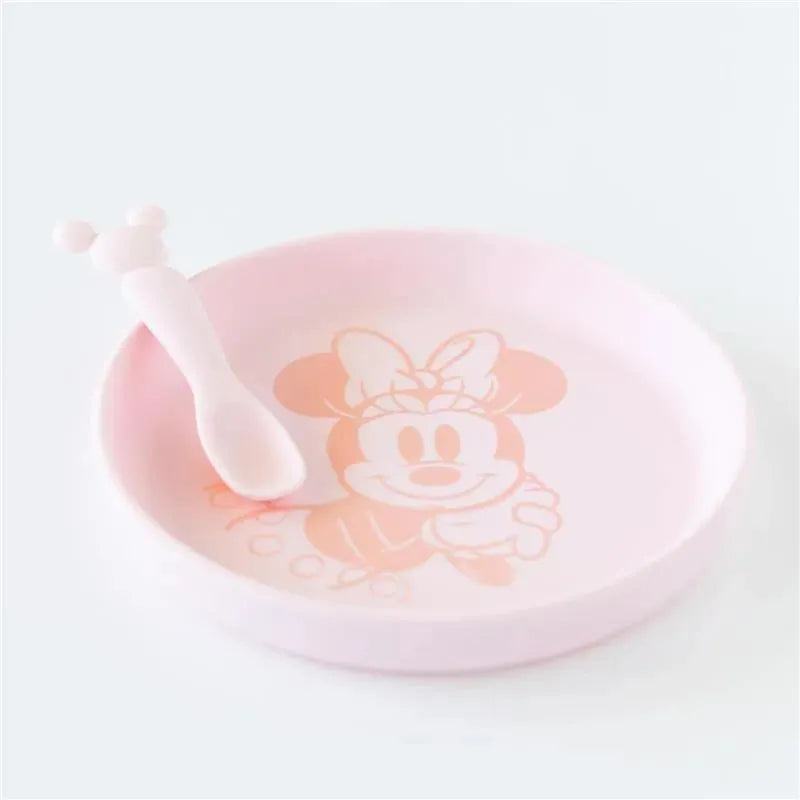 Bumkins - Disney Baby and Toddler Silicone Plate and Spoon Set, 6 Months Up, Minnie Mouse Image 6