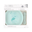 Bumkins - Disney Baby and Toddler Silicone Plate and Spoon Set, 6 Months Up, Princess Ariel Image 4