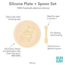 Bumkins - Disney Baby and Toddler Silicone Plate and Spoon Set, 6 Months Up, Winnie The Pooh Image 2