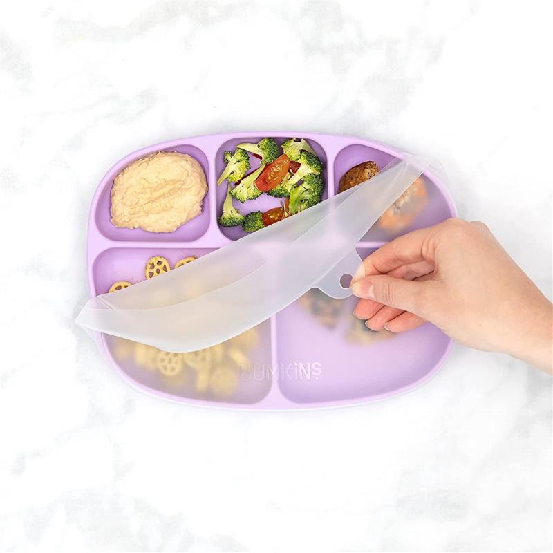 Bumkins - Grip Dish And Stretch Lid, Lavender Image 5