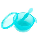 Bumkins - Silicone Feeding Set with Suction for Baby and Toddler, Blue Jelly Image 1