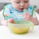 Bumkins - Silicone Feeding Set with Suction for Baby and Toddler, Green Jelly Image 3