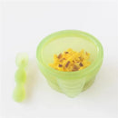 Bumkins - Silicone Feeding Set with Suction for Baby and Toddler, Green Jelly Image 4