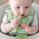 Bumkins - Silicone Feeding Set with Suction for Baby and Toddler, Green Jelly Image 5