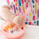 Bumkins - Silicone Feeding Set with Suction for Baby and Toddler, Pink Jelly Image 5