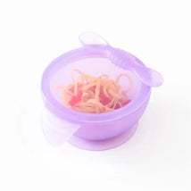 Bumkins - Silicone Feeding Set with Suction for Baby and Toddler, Purple Jelly Image 2