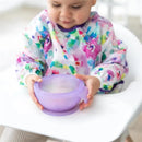 Bumkins - Silicone Feeding Set with Suction for Baby and Toddler, Purple Jelly Image 5