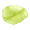 Bumkins - Toddler and Baby Suction Plate, Silicone Divided Grip Dish, Green Jelly Image 1