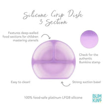 Bumkins - Toddler and Baby Suction Plate, Silicone Divided Grip Dish, Purple Jelly Image 2