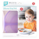 Bumkins - Toddler and Baby Suction Plate, Silicone Divided Grip Dish, Purple Jelly Image 3