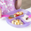 Bumkins - Toddler and Baby Suction Plate, Silicone Divided Grip Dish, Purple Jelly Image 5