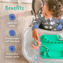 Busy Baby - Silicone Mat, Suction Cups, 4 Straps to Secure Baby Essentials, Spearmint Image 7