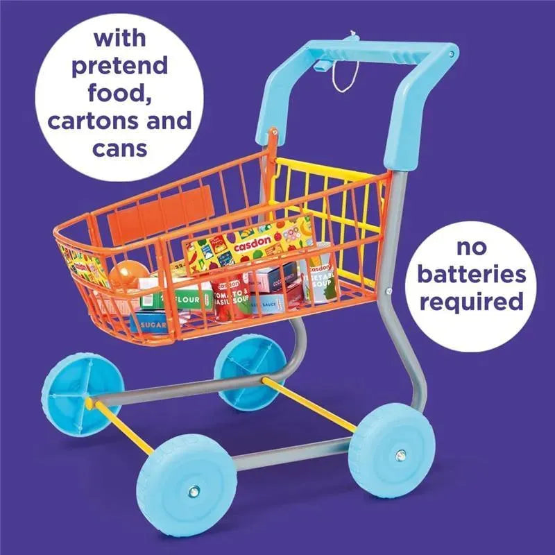 Casdon - Colourful Toy Shopping Trolley for Children Aged 3 plus Image 2