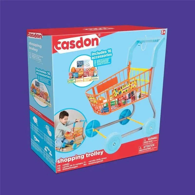 Casdon - Colourful Toy Shopping Trolley for Children Aged 3 plus Image 4