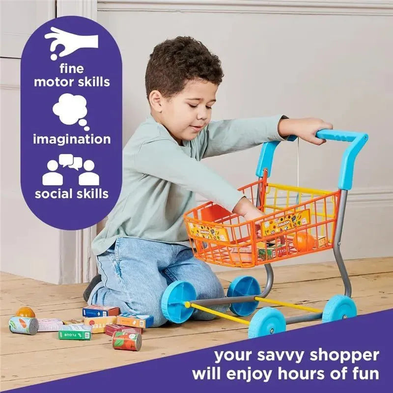 Casdon - Colourful Toy Shopping Trolley for Children Aged 3 plus Image 6