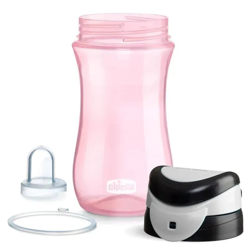 Chicco - My Tumbler Open Rim Water Bottle with Free-Flow Spou, Pink, 2+ Years, 12oz Image 4