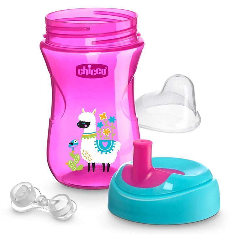 Chicco Insulated Flip-Top Spill-Free Straw Sippy Cup 9oz Dream Pink/Purple 12m+ (2pk)