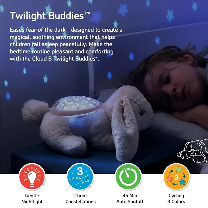 Cloud B - Calming Nightlight Star Projector, 3 Colors, 3 Constellations, Auto-Shutoff, Bunny Image 5