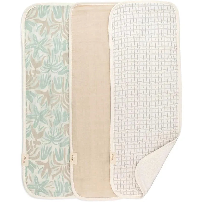 Crane Bedding - Cove 3-Pc. Baby Burp Cloth Set, Beach Life Image 1