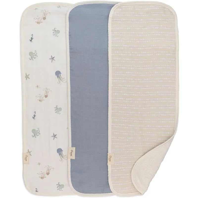 Crane Bedding - Cove 3-Pc. Baby Burp Cloth Set, Ocean Image 1