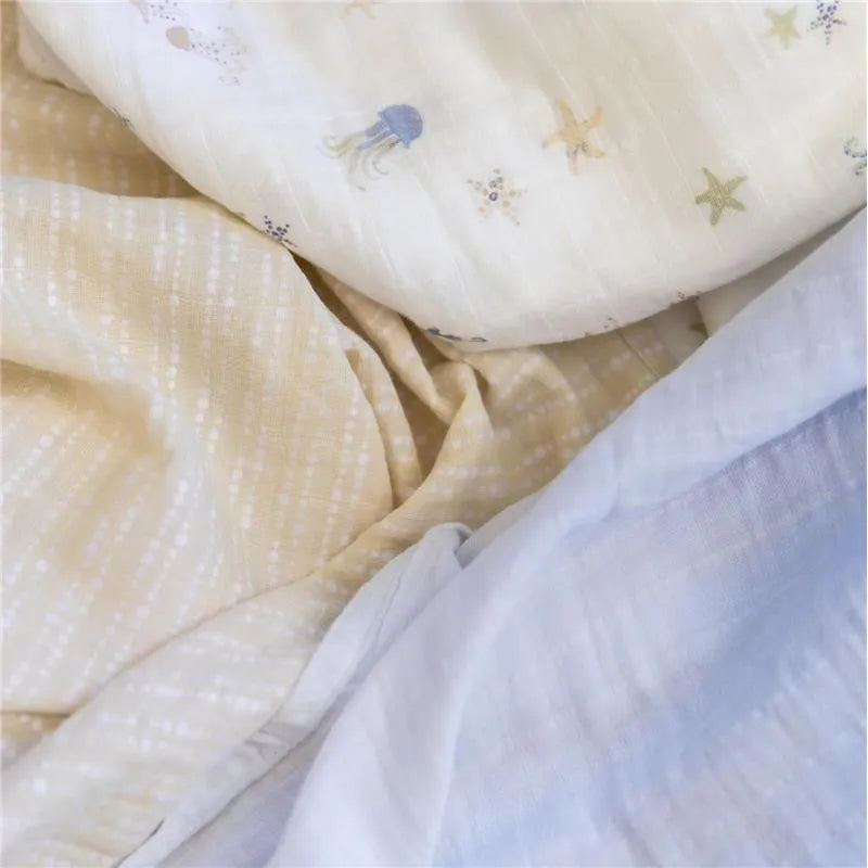 Crane Bedding - Cove 3-Pc. Swaddle Set, Sea Life Image 4