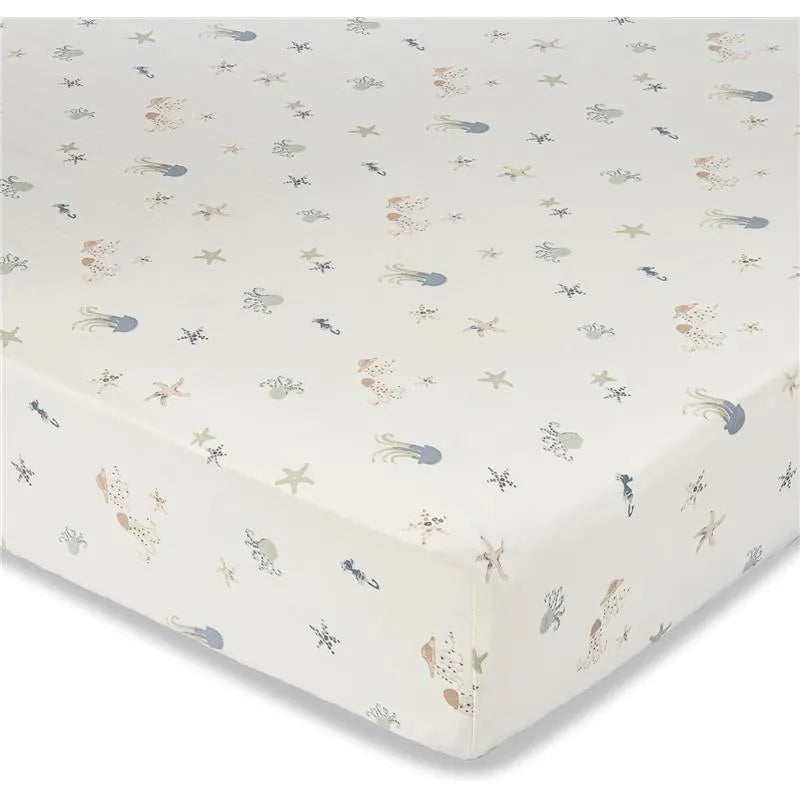 Crane Bedding - Cove Fitted Crib Sheet, Sea Life Image 1