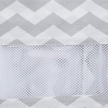 Crown Crafts - Little Love By Nojo, Secure-Me Crib Liner Grey/White Chevron Image 3