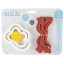 Cudlie - 2Pk Food Grade Silicone Teether, Eggs & Bacon Image 4