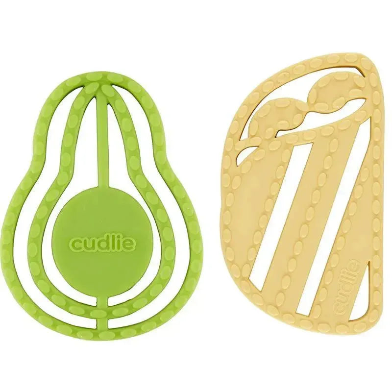 Cudlie - 2Pk Food Grade Silicone Teether, Taco & Avocado Image 1