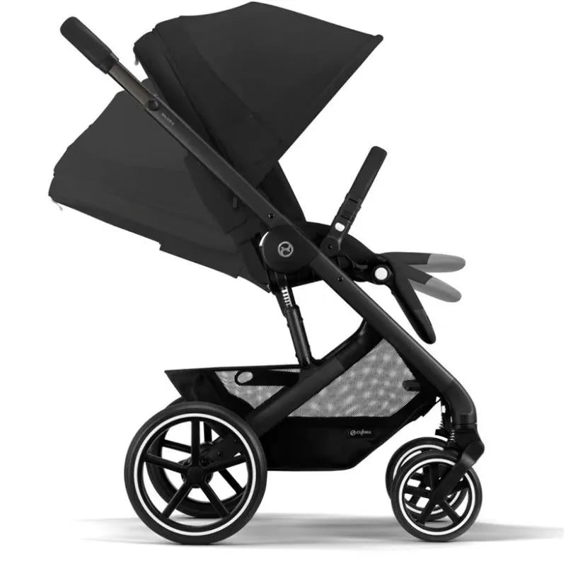 Cybex - Balios S Lux Full Size Stroller + Cot S Bassinet Bundle, All Black Image 5