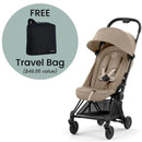 Cybex - Coya Stroller Matte Black Frame/Cozy Beige Image 1