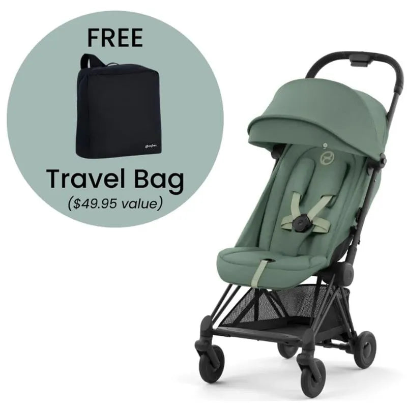 Cybex - Coya Stroller Matte Black Frame/Leaf Green Image 1