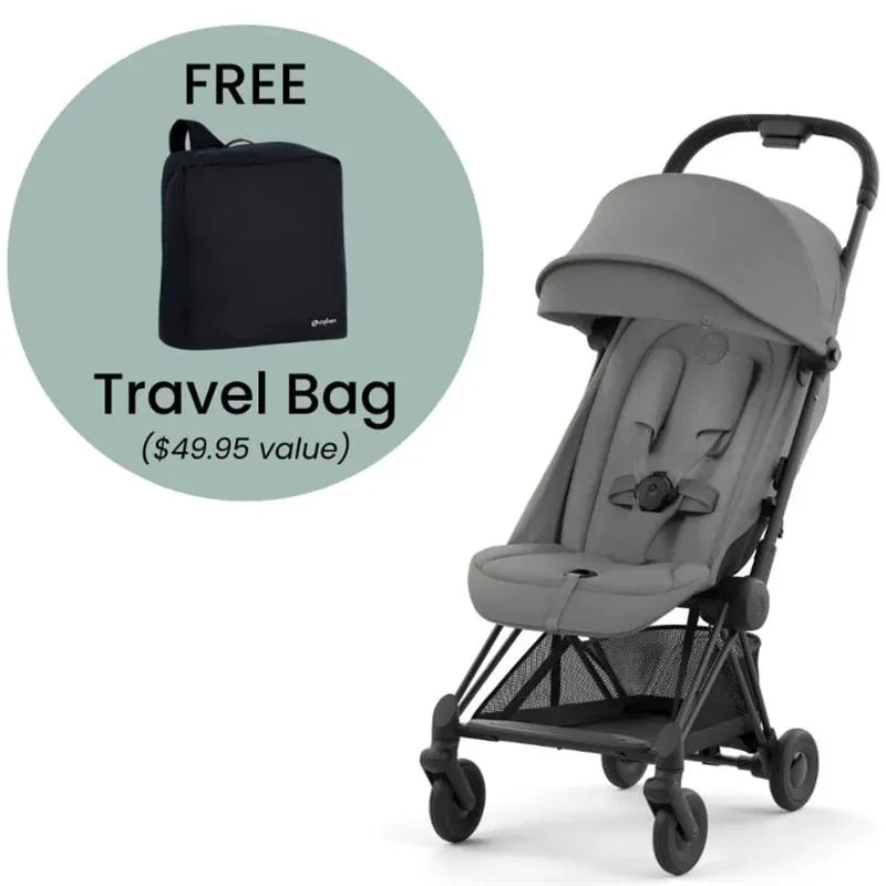 Cybex - Coya Stroller Matte Black Frame/Mirage Grey Image 1