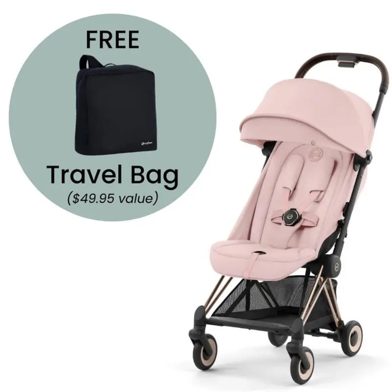 Cybex - Coya Stroller Rose Gold Frame/Peach Pink Image 1