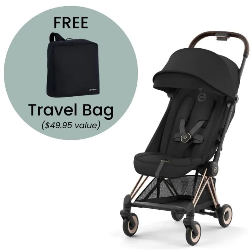 Cybex - Coya Stroller Rose Gold Frame/Sepia Black Image 1