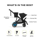 Cybex - Egazelle S Single-to-Double Stroller, Black Frame/Moon Black Image 4