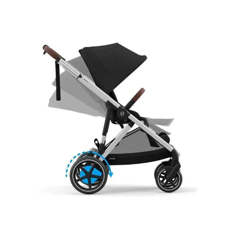 Cybex - Egazelle S Single-to-Double Stroller, Silver Frame/Moon Black Image 7