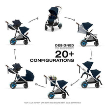 Cybex - Egazelle S Single-to-Double Stroller, Silver Frame/Ocean Blue Image 2