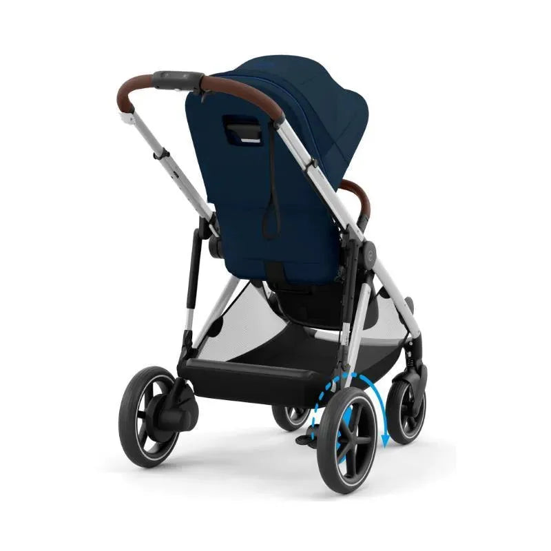 Cybex - Egazelle S Single-to-Double Stroller, Silver Frame/Ocean Blue Image 4