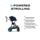 Cybex - Egazelle S Single-to-Double Stroller, Silver Frame/Ocean Blue Image 7