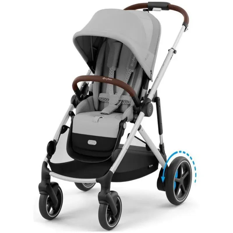 Cybex - Egazelle S Single-to-Double Stroller, Silver Frame/Stone Grey Image 1