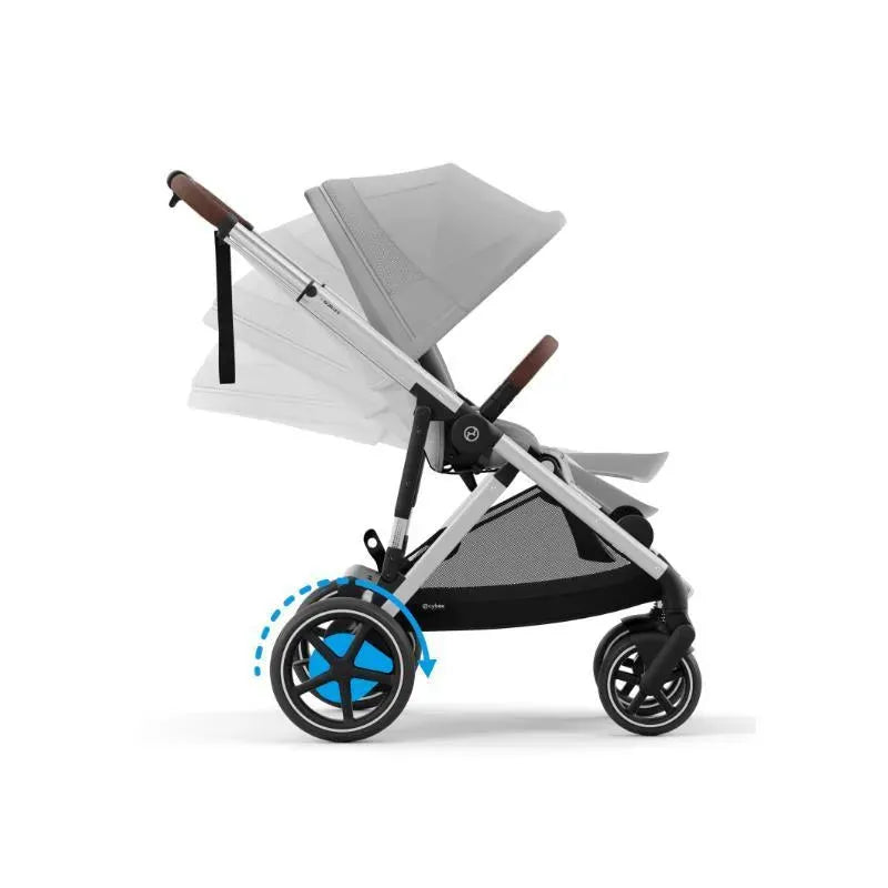 Cybex - Egazelle S Single-to-Double Stroller, Silver Frame/Stone Grey Image 8