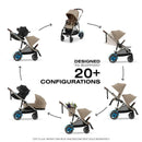 Cybex - Egazelle S Single-to-Double Stroller, Taupe Frame/Almond Beige Image 2