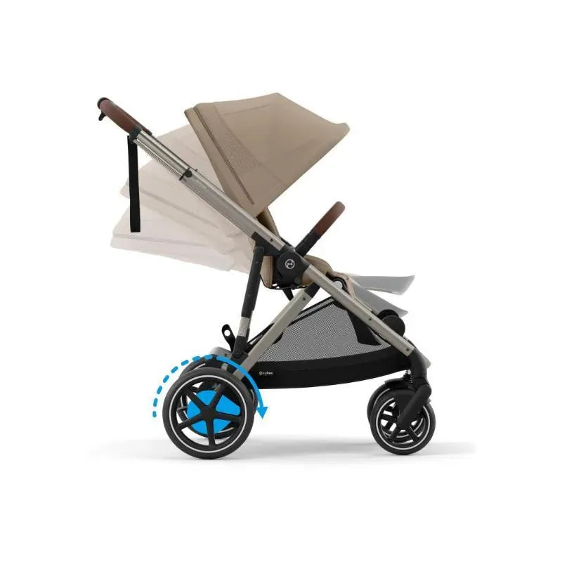 Cybex - Egazelle S Single-to-Double Stroller, Taupe Frame/Almond Beige Image 6